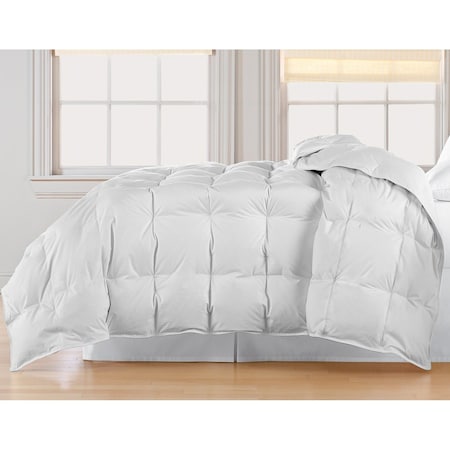 Microfiber Down Fiber-Blend Comforter, White, King
